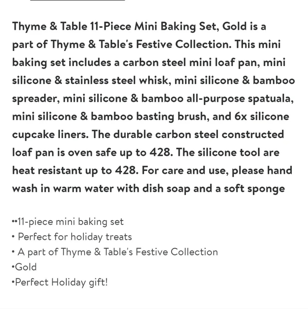 Thyme & Table 11 pc Mini Baking Set Dishwasher Safe Silicone Cupcake Liners NWT - Picture 4 of 9